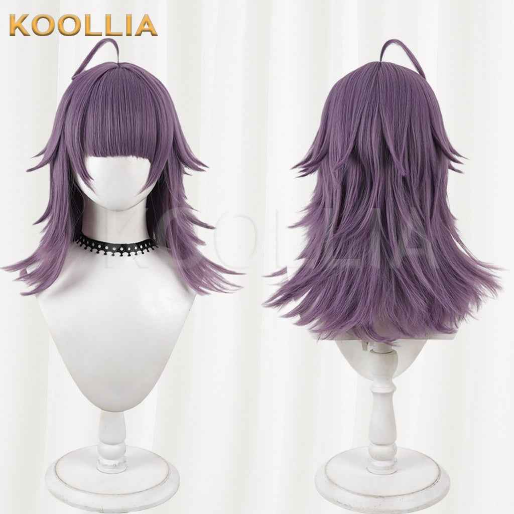 JACK JEANNE Neji Kurokado Wig Lavender Dusty Purple Realistic Scalp Top Layered Flip‑Out Medium Wig Basic Wig