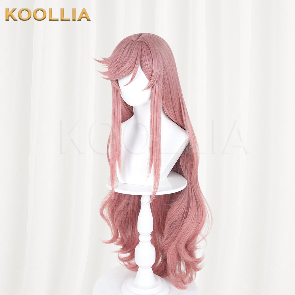 Ribbon Hero Sapphire Wig Dusty Rose Pink Extra‑Long Large Wavy Curls Realistic Scalp Top Basic Wig