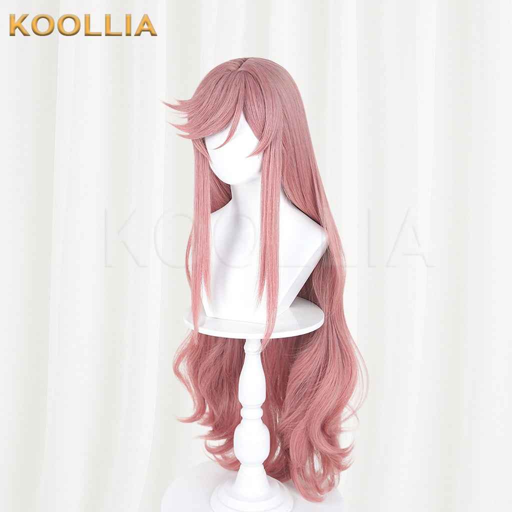 Ribbon Hero Sapphire Wig Dusty Rose Pink Extra‑Long Large Wavy Curls Realistic Scalp Top Basic Wig