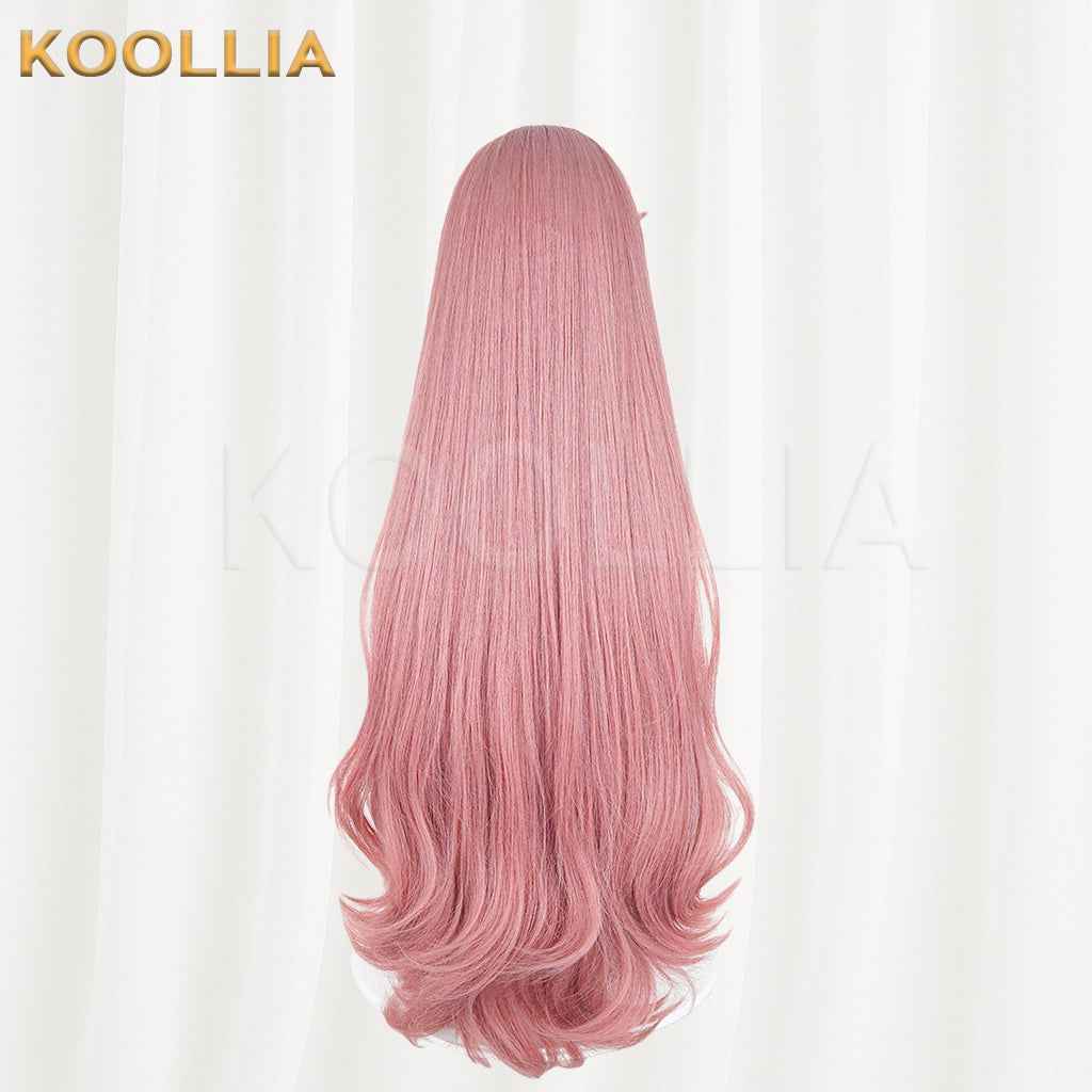 Ribbon Hero Sapphire Wig Dusty Rose Pink Extra‑Long Large Wavy Curls Realistic Scalp Top Basic Wig