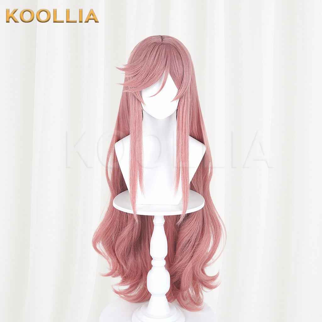 Ribbon Hero Sapphire Wig Dusty Rose Pink Extra‑Long Large Wavy Curls Realistic Scalp Top Basic Wig