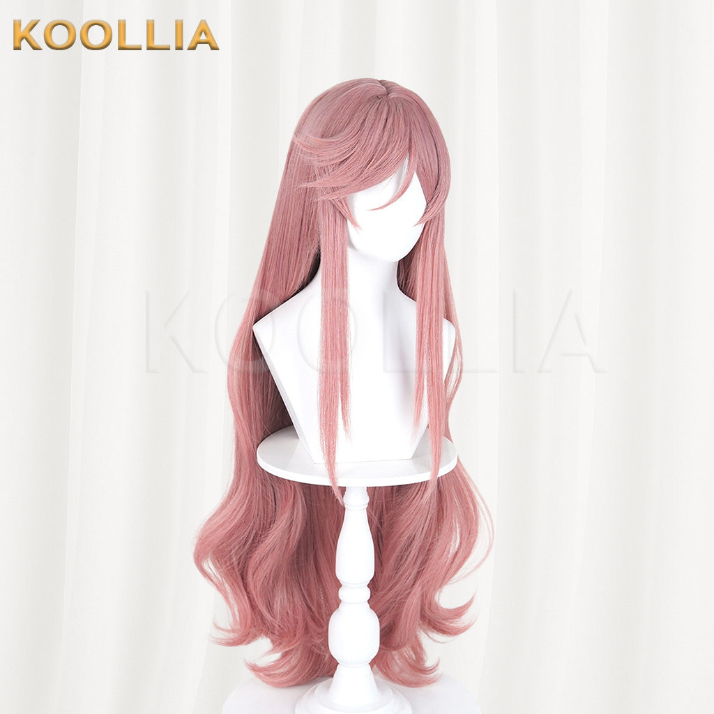 Ribbon Hero Sapphire Wig Dusty Rose Pink Extra‑Long Large Wavy Curls Realistic Scalp Top Basic Wig
