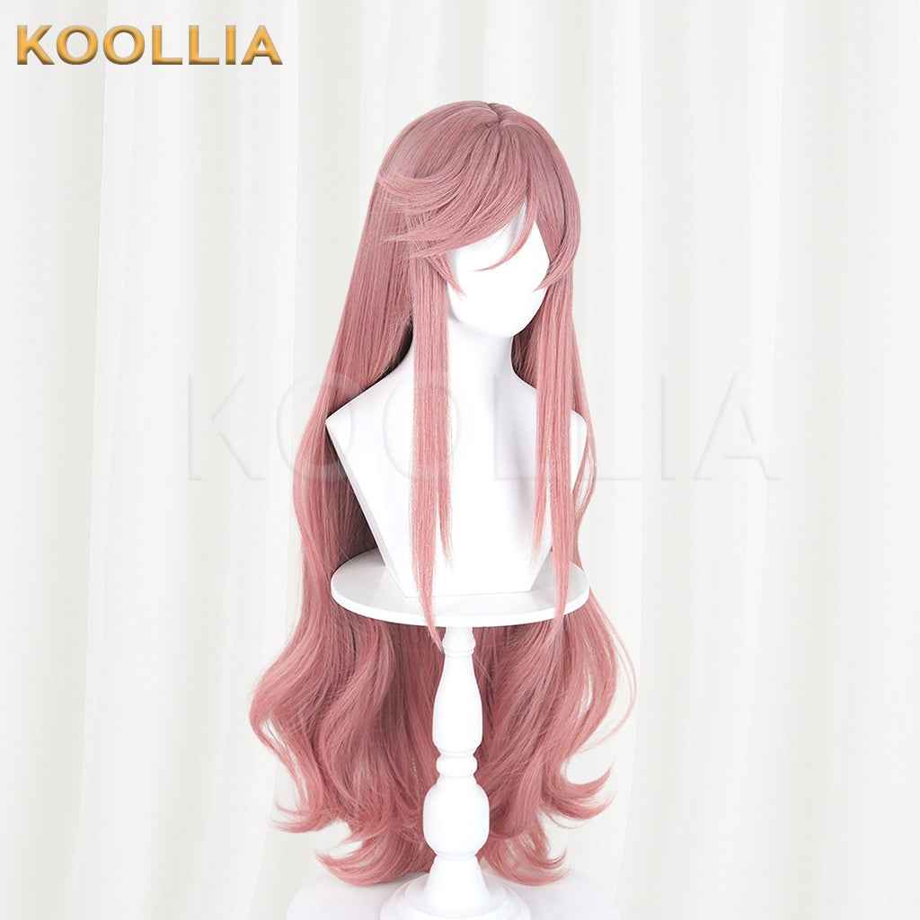 Ribbon Hero Sapphire Wig Dusty Rose Pink Extra‑Long Large Wavy Curls Realistic Scalp Top Basic Wig