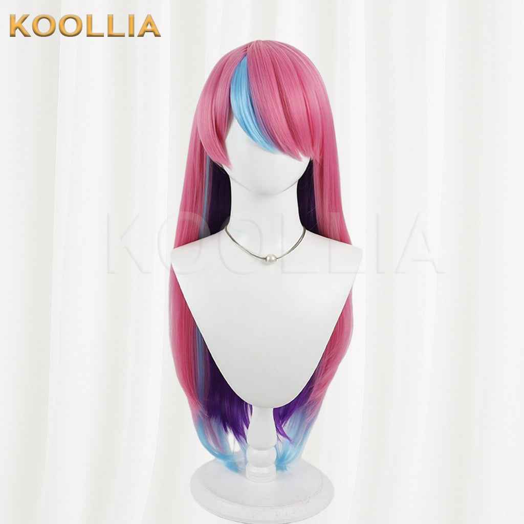 Apexselly Selly Wig Halloween Realistic Scalp Top Inner‑Outer Dual‑Color Gradient Extra‑Long Straight Wig Basic Wig