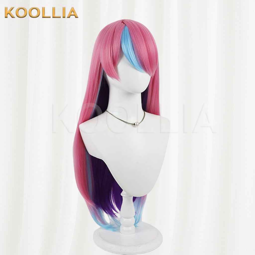 Apexselly Selly Wig Halloween Realistic Scalp Top Inner‑Outer Dual‑Color Gradient Extra‑Long Straight Wig Basic Wig