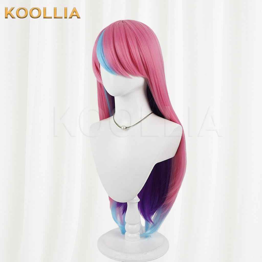 Apexselly Selly Wig Halloween Realistic Scalp Top Inner‑Outer Dual‑Color Gradient Extra‑Long Straight Wig Basic Wig