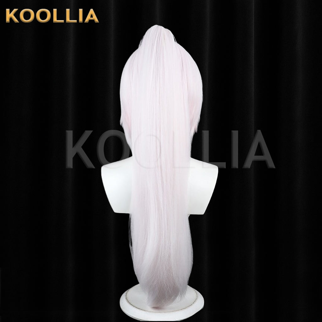 Vtuber Shiina Yuika Wig Light Sakura Pink Realistic Scalp Top Short Wig With Detachable Separate Low Ponytail Swimsuit Ver Basic Wig