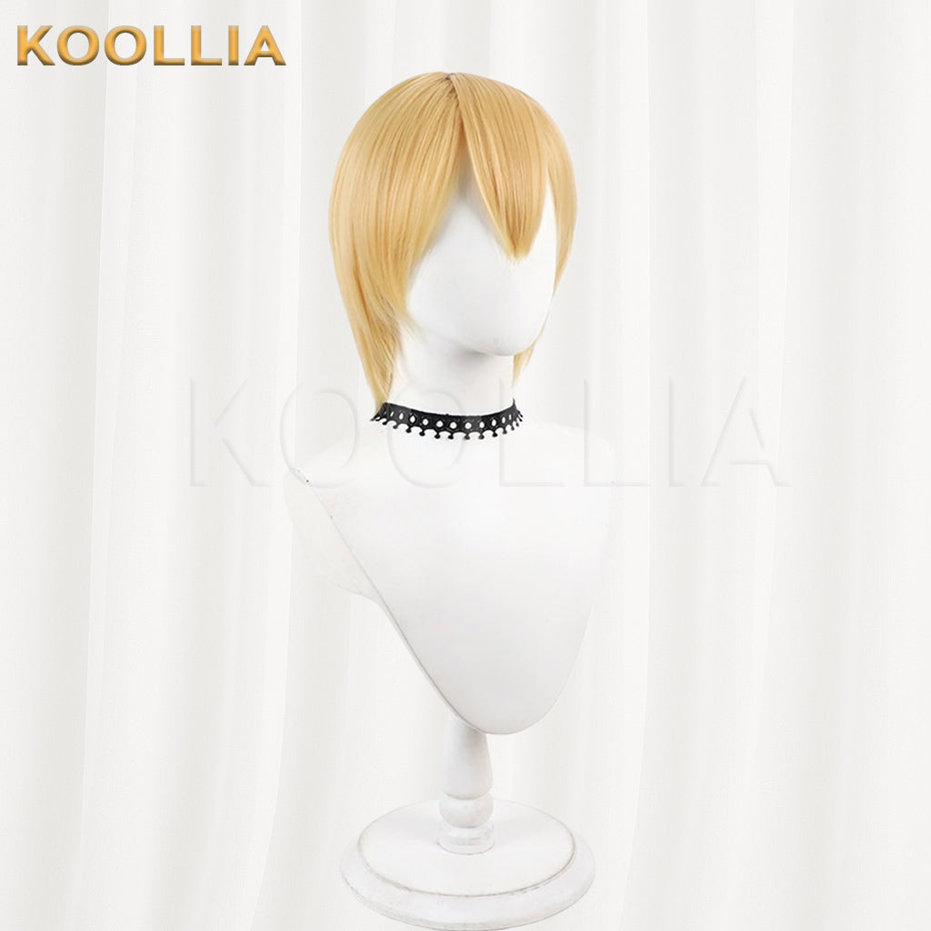 Touken Ranbu Yamabagiri Kunihiro Wig Warm Golden‑Yellow Layered Boy Short Wig Basic Wig