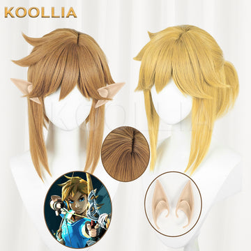 Legend of Zelda Link Short Brown/Yellow Hair Basic Wig - KOOLLIA