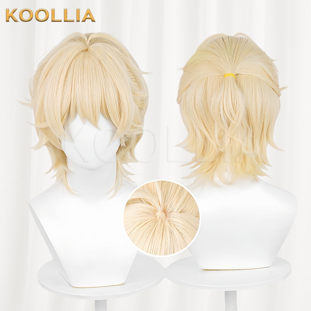Alien Stage Luka Kurzes goldenes Haar Basic Perücke