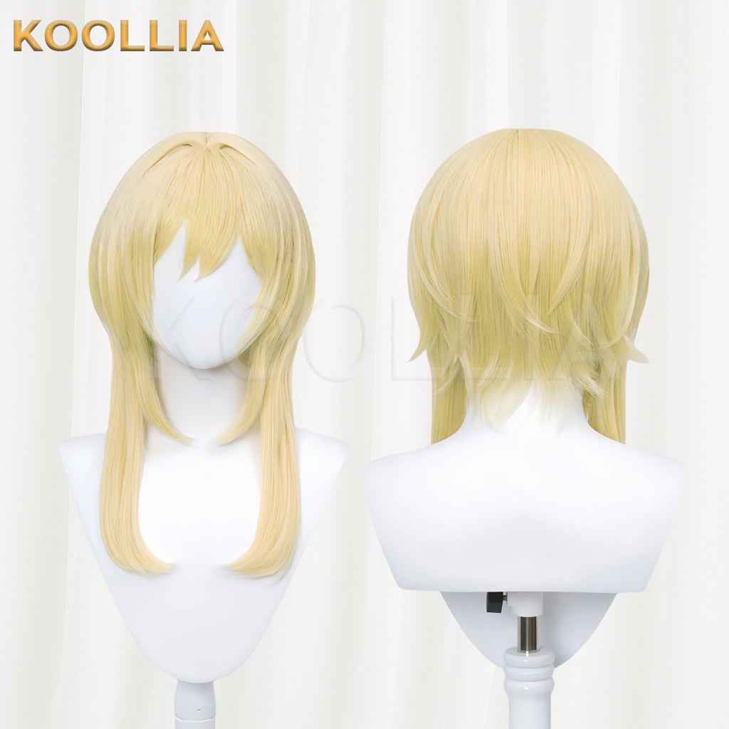 Genshin Impact Lumine Long Gold Hair Basic Wig