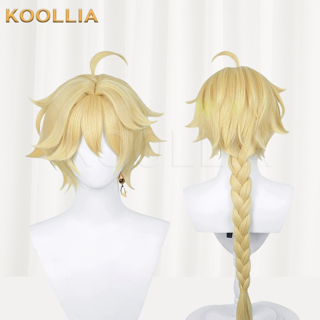 Genshin Impact Lumine Long Gold Hair Basic Wig