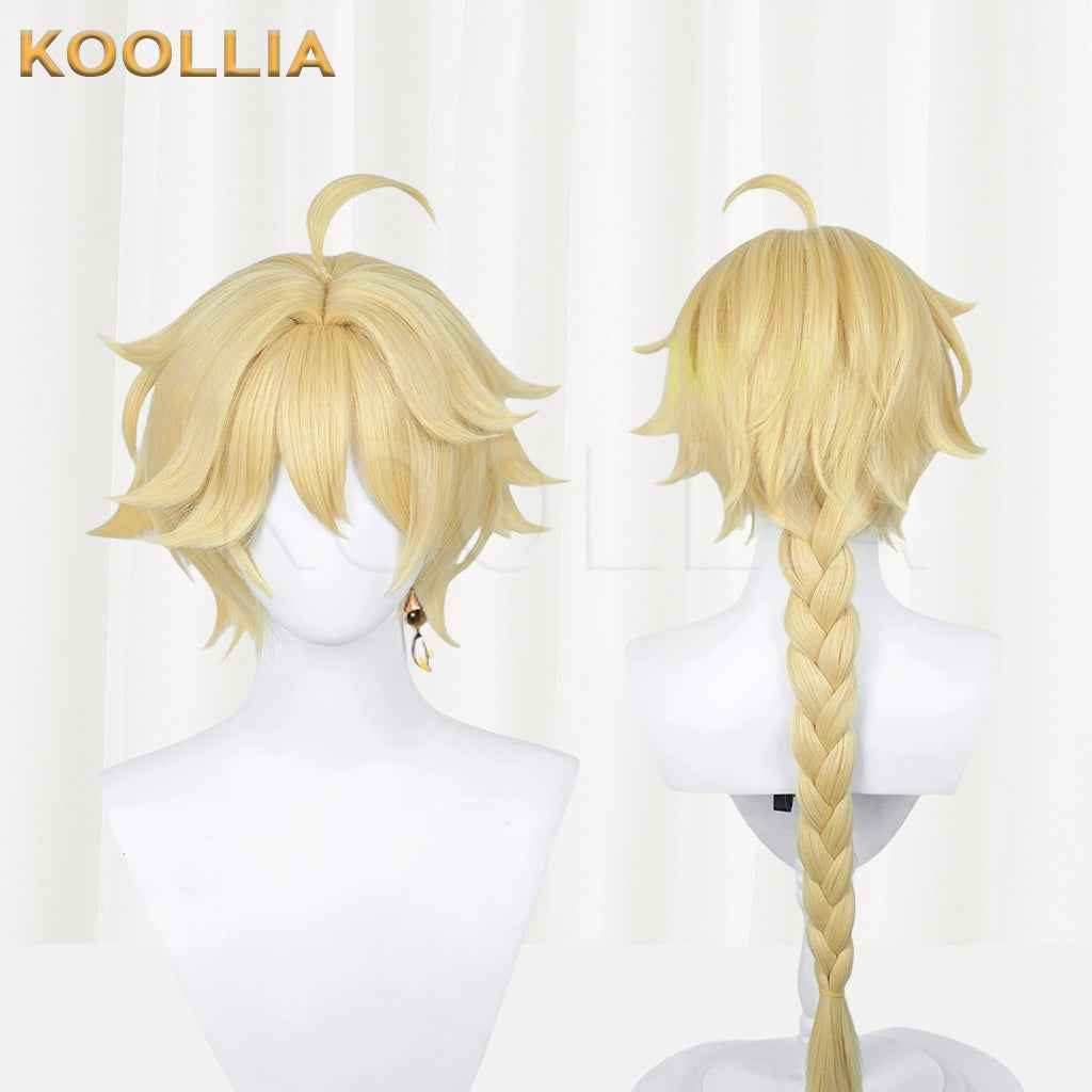 Genshin Impact Lumine Long Gold Hair Basic Wig