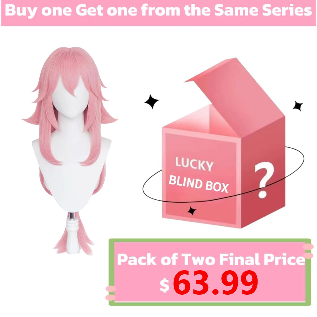 Genshin Impact Yae Miko Long Pink Hair Basic Wig