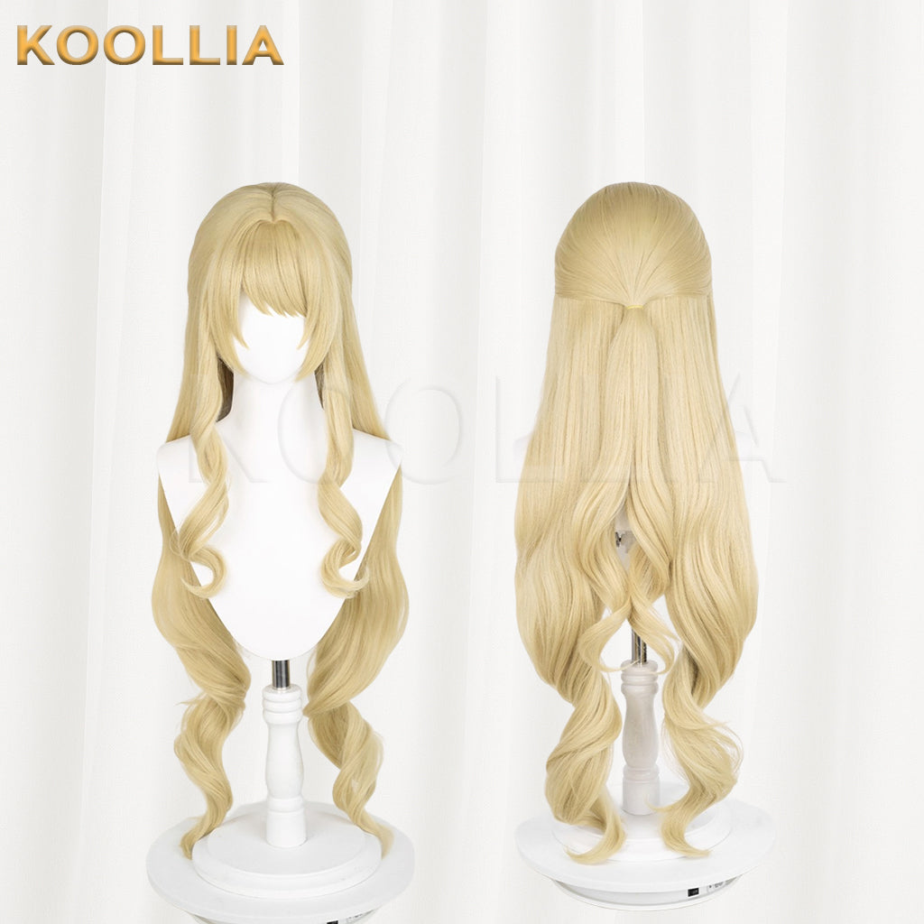 Genshin Impact Navia Long Golden Hair Basic Wig