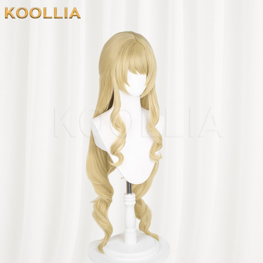 Genshin Impact Navia Long Golden Hair Basic Wig