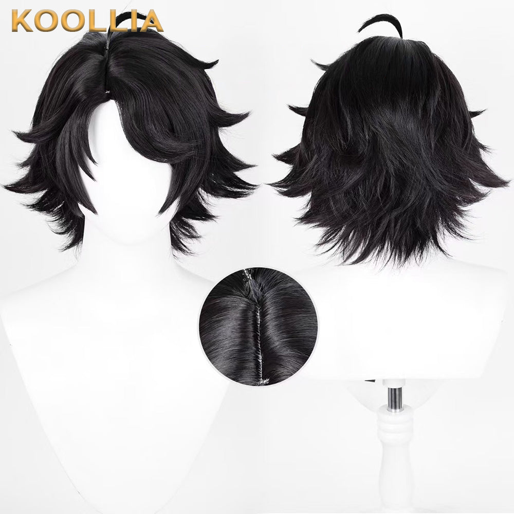 Identity V Prospector Norton(Fool's Gold) Short Black Hair Basic Wig