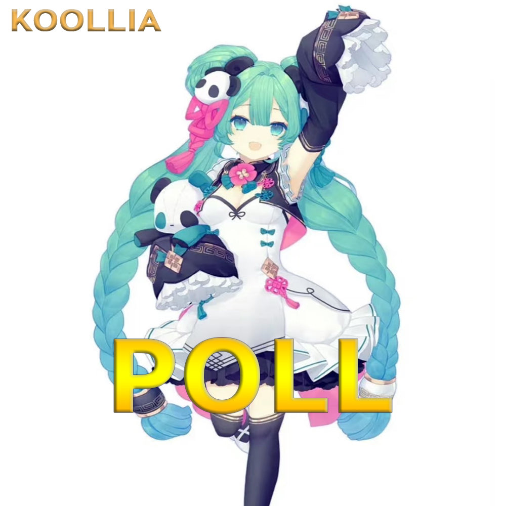 【KOOLLIA-UMFRAGE】 10 $ Anzahlung = 10 % Rabatt-Gutschein für Panda Miku Commission-Perücke