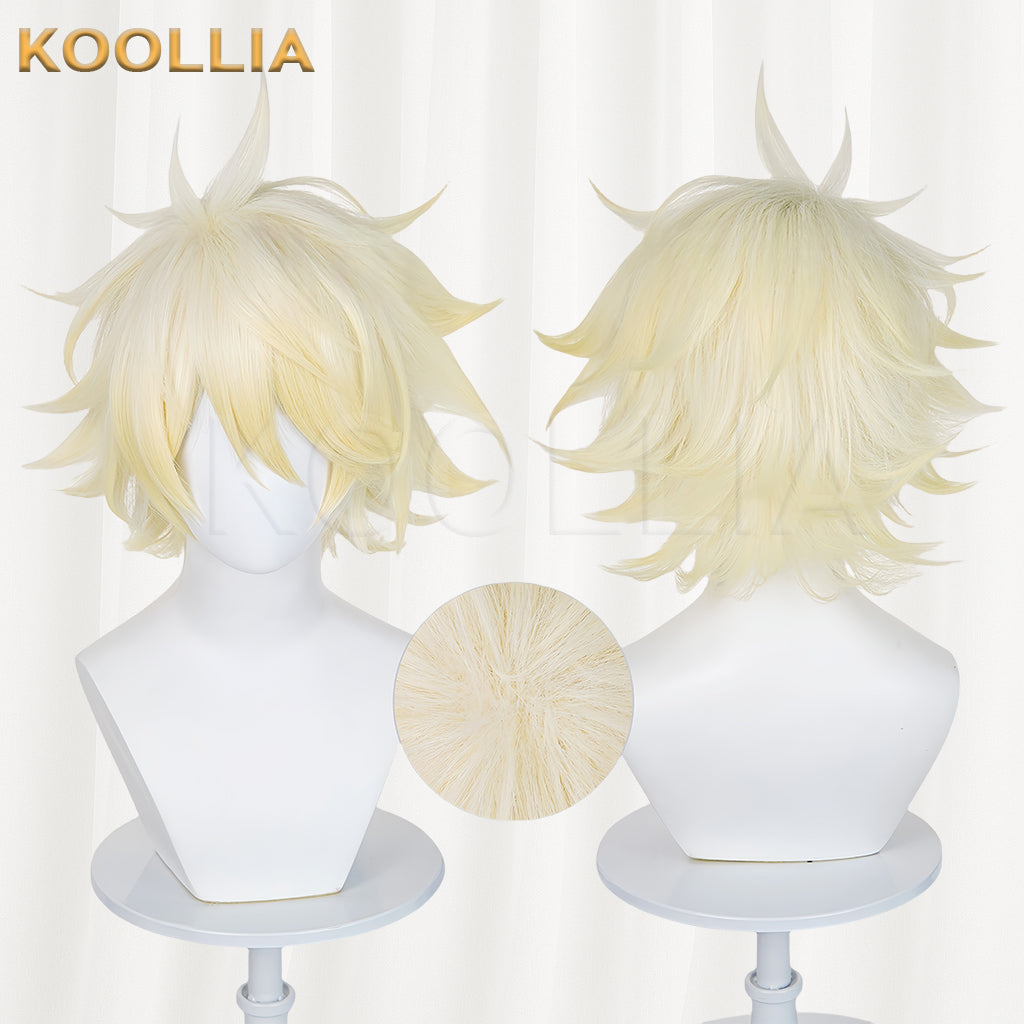 Honkai: Star Rail Awakened Phainon Short Yellow Hair Basic Wig