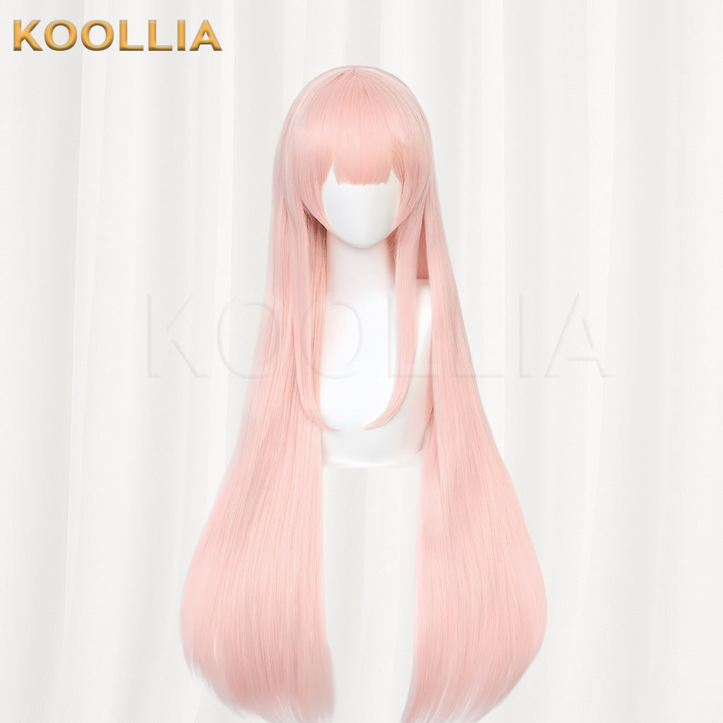 Chainsaw Man Power Peruca longa básica de cabelo rosa/laranja