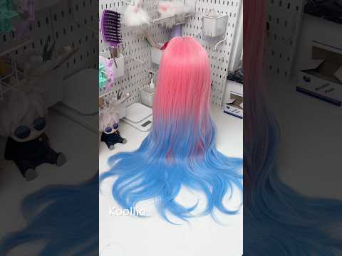 Alien Stage Mizi Long Pink Blue Hair Basic Wig