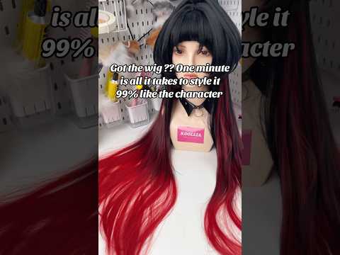Zenless Zone Zero Jane Doe Long Black Red Hair Basic Wig