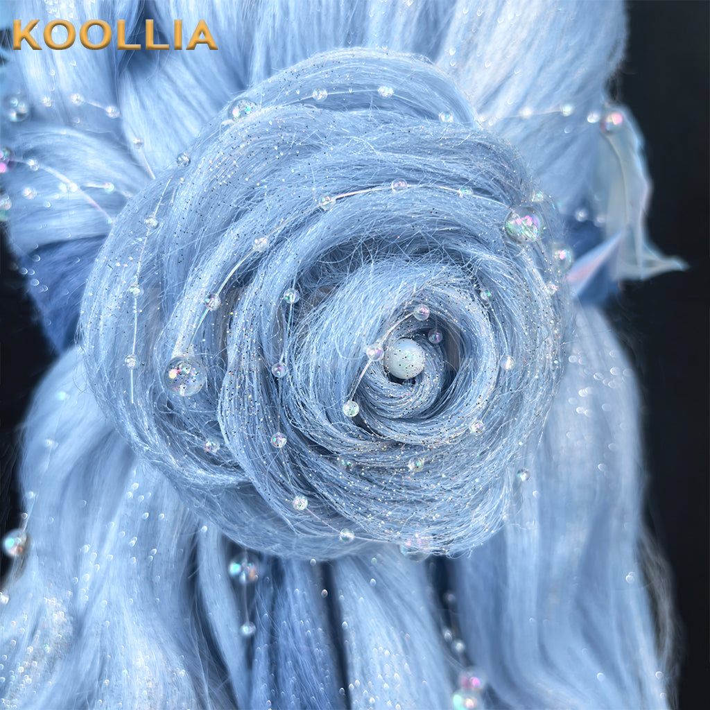Honkai: Star Rail Robin Long Blue Hair Styled Basic Wig