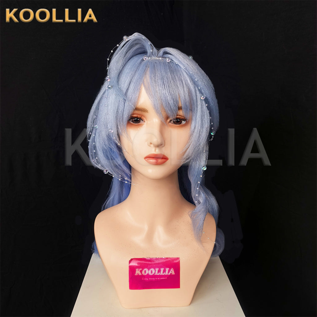 Honkai: Star Rail Robin Long Blue Hair Styled Basic Wig