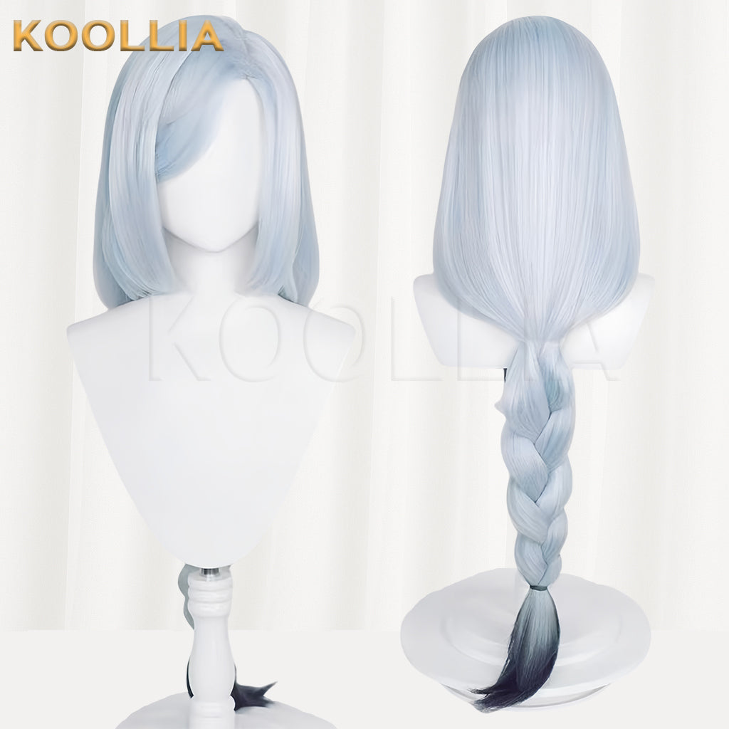 Genshin Impact Shenhe Long Blue White Hair Basic Wig