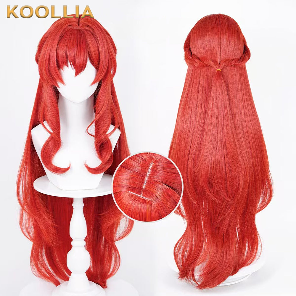 Honkai: Star Rail Tribios Long Red Hair Basic Wig