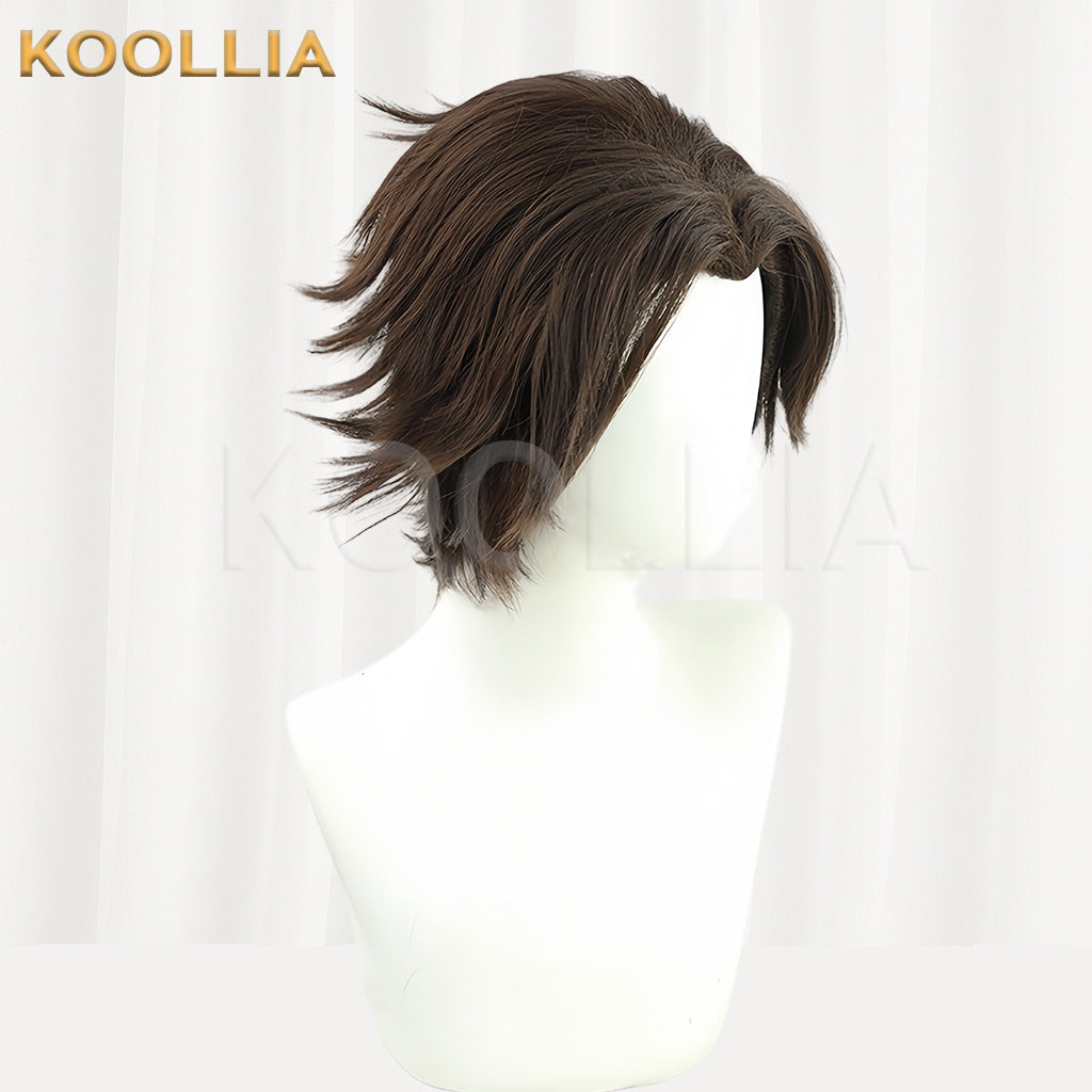 League of Legends & Arcane Viktor Short Brown Hair Basic Wig