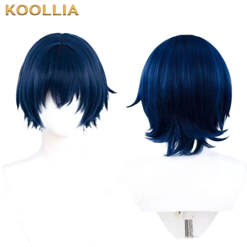 Metaphor: ReFantazio Will Short Blue Hair Basic Wig