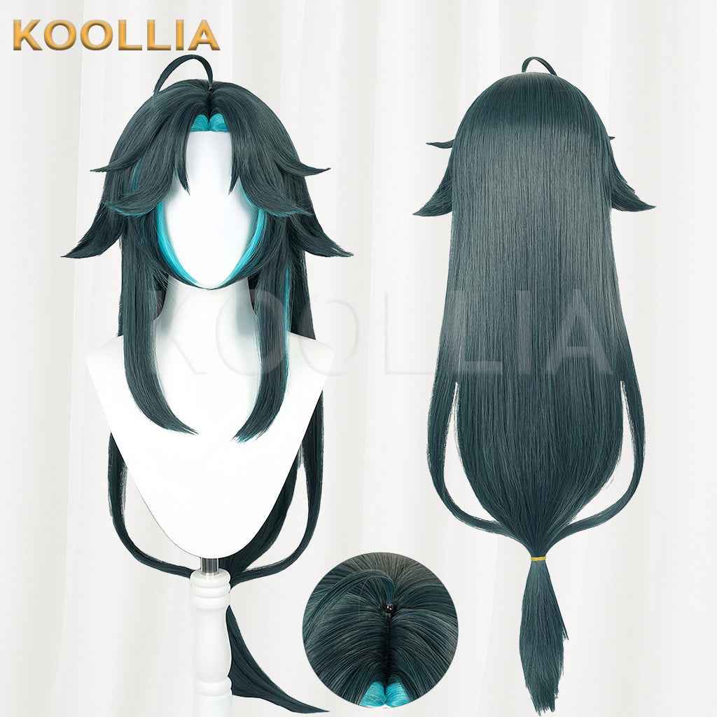 Genshin Impact Xiao Short/Long Green Hair Basic Wig