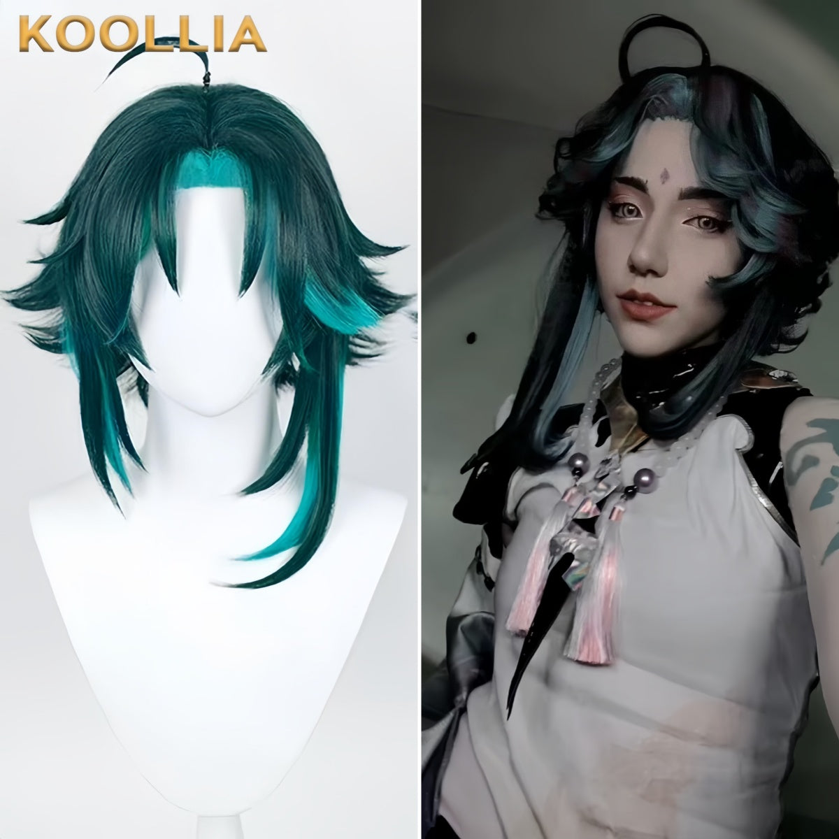 Genshin Impact Xiao Short Green Hair Basic Wig