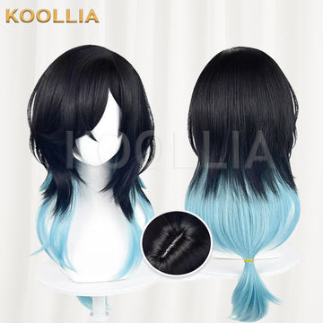 IdentityV Wu Chang Xie Bi'an(Qilin Merchant) Long Black Hair Basic Wig - KOOLLIA