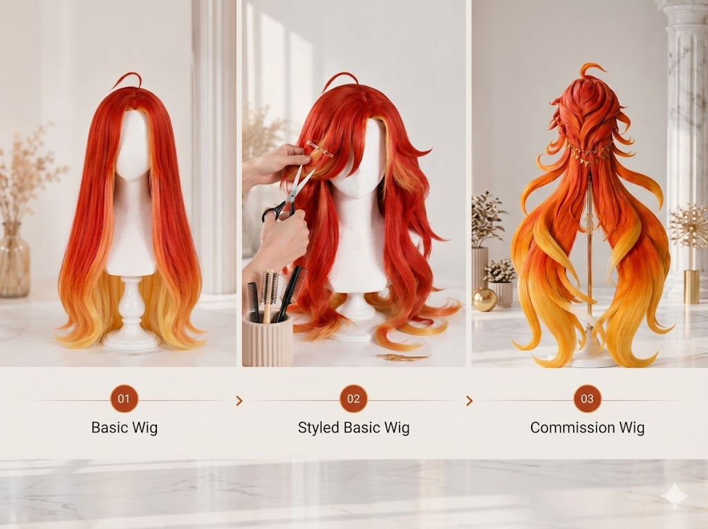 The Differences Between Basic Wigs, Styled Basic Wigs, and Commission Wigs