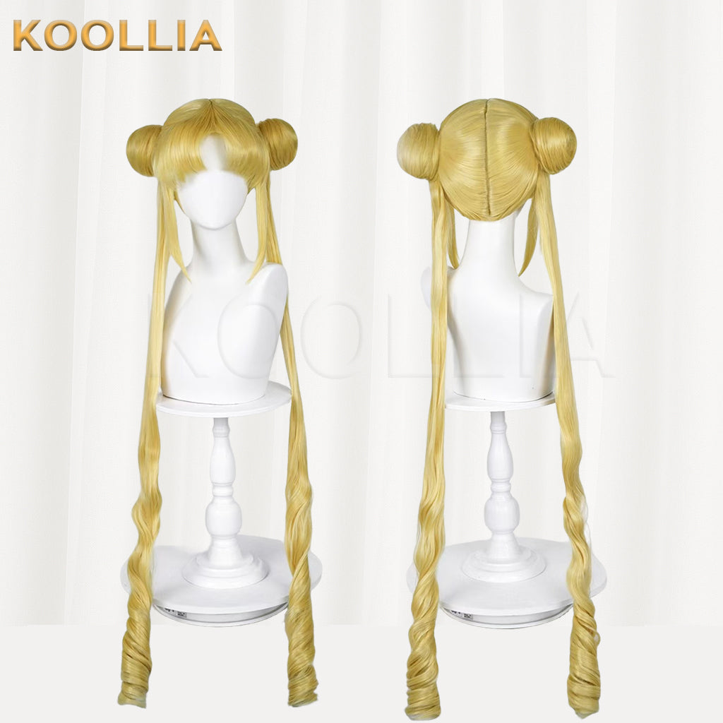 Sailor Moon Tsukino Usagi Long Blonde Hair Basic Wig - KOOLLIA