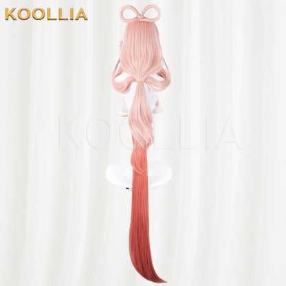 Arknights Asuka Haruka Pink‑Orange Gradient Basic Wig