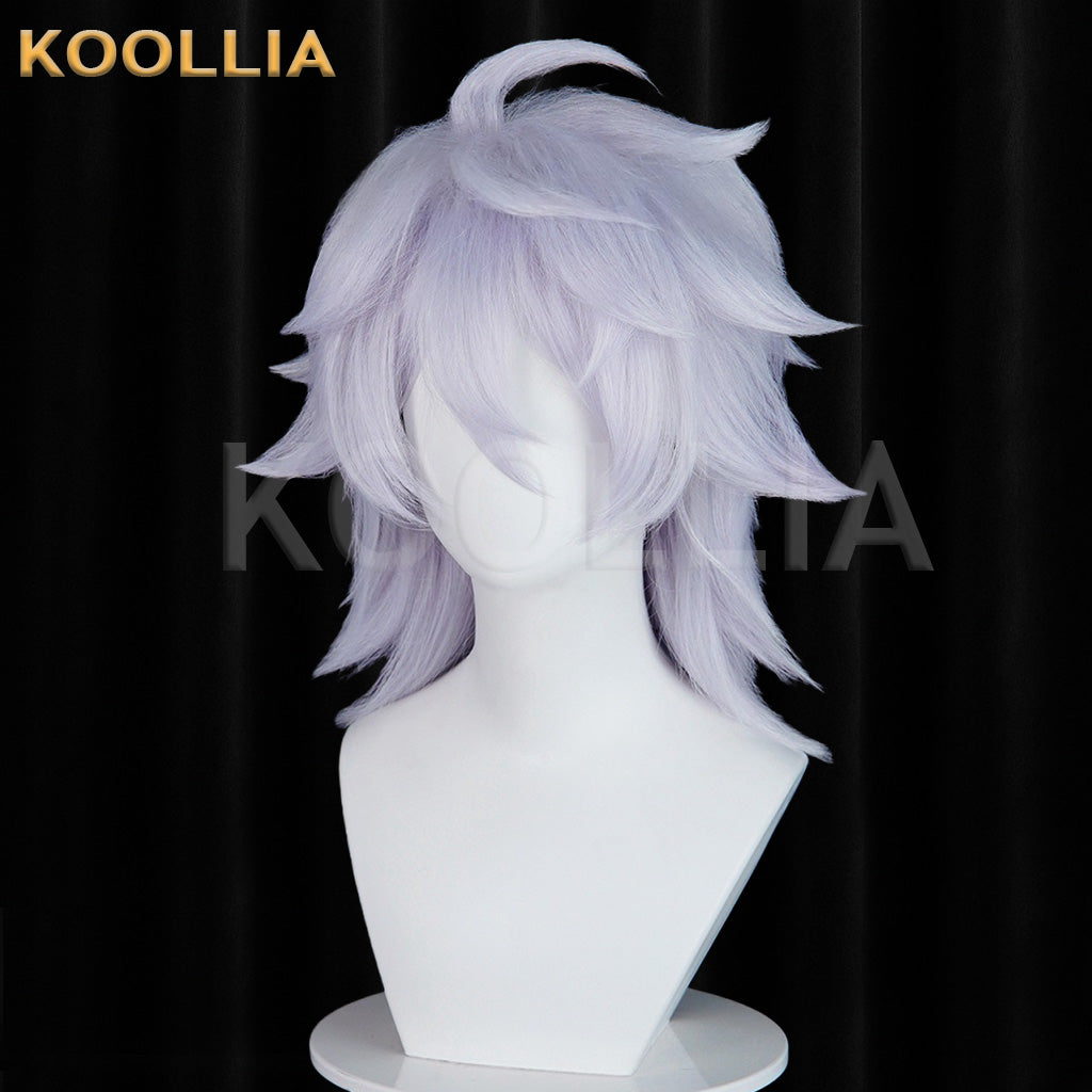 Roco Kingdom Enzo Mixed Silver Purple Flip-up Basic Wig