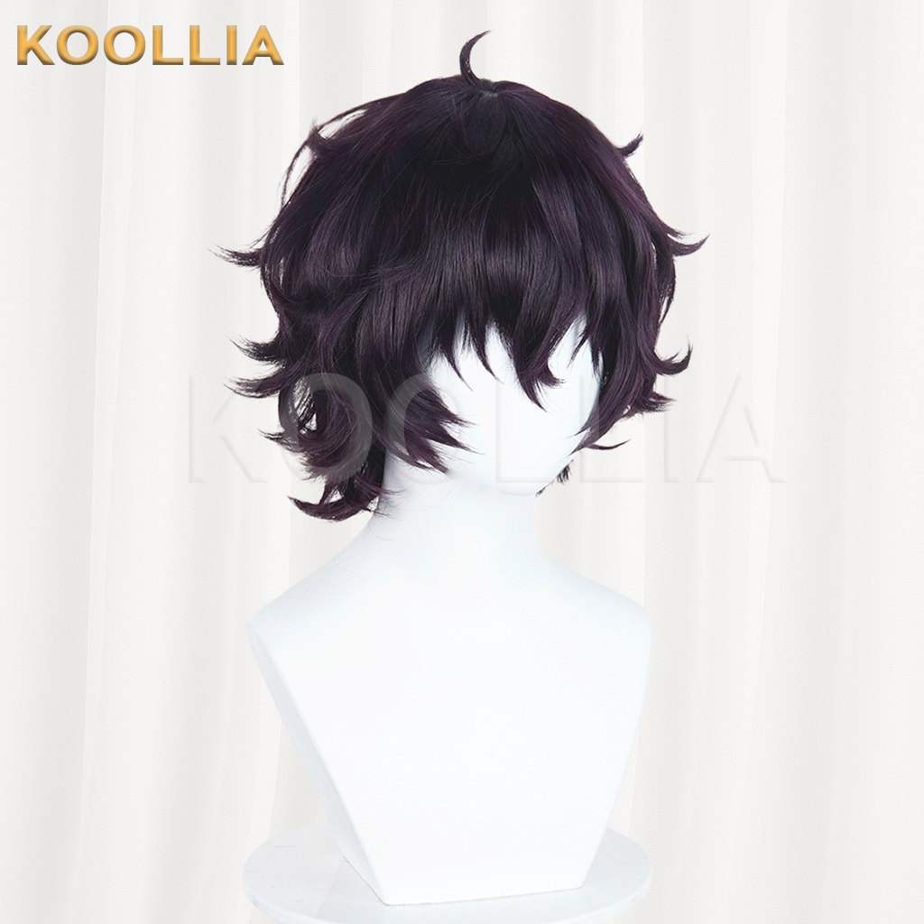 Atelier of Witch Hat Agate Dark Purple Black Short Curly Basic Wig