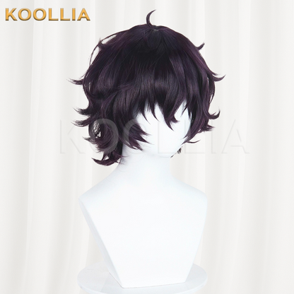 Atelier of Witch Hat Agate Dark Purple Black Short Curly Basic Wig