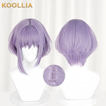 BanG Dream! It’s MyGO!!!!! Nyamu Yūtenji Short Purple Hair Basic Wig - KOOLLIA