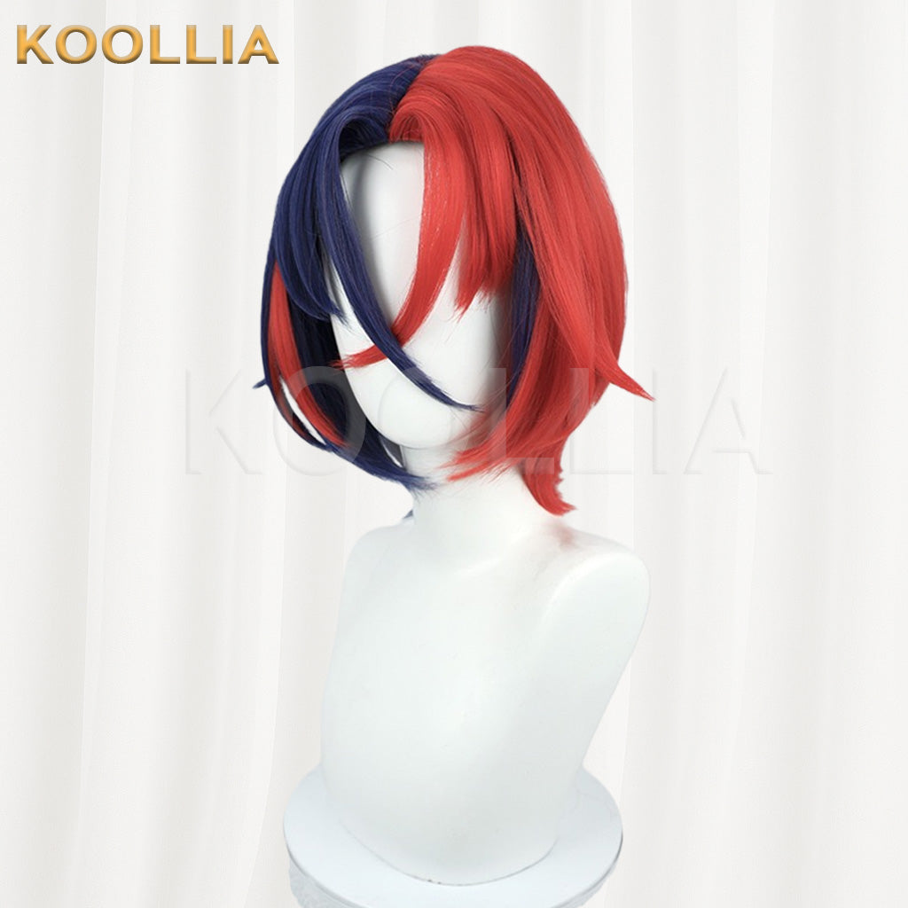 Fire Emblem Engage Alear Red & Blue Split Dye Basic Wig