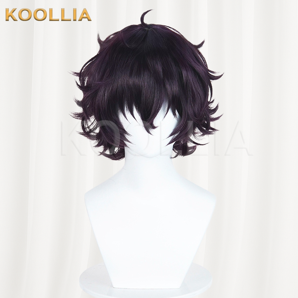 Atelier of Witch Hat Agate Dark Purple Black Short Curly Basic Wig