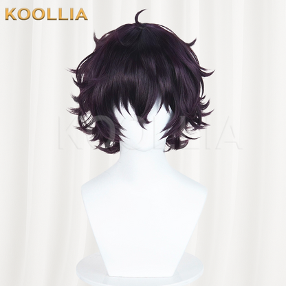 Atelier of Witch Hat Agate Dark Purple Black Short Curly Basic Wig