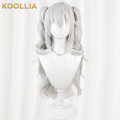 VTuber Kuzuha Silver Gray Basic Wig