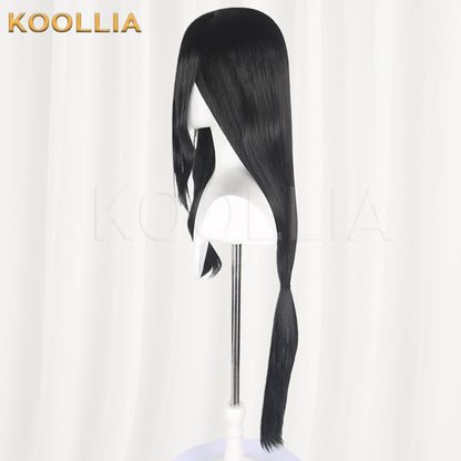 Justice Online Jiu Ling Solid Black Basic Wig