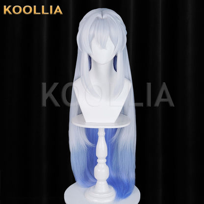 Honor of Kings Da Qiao White Gradient Blue Basic Wig