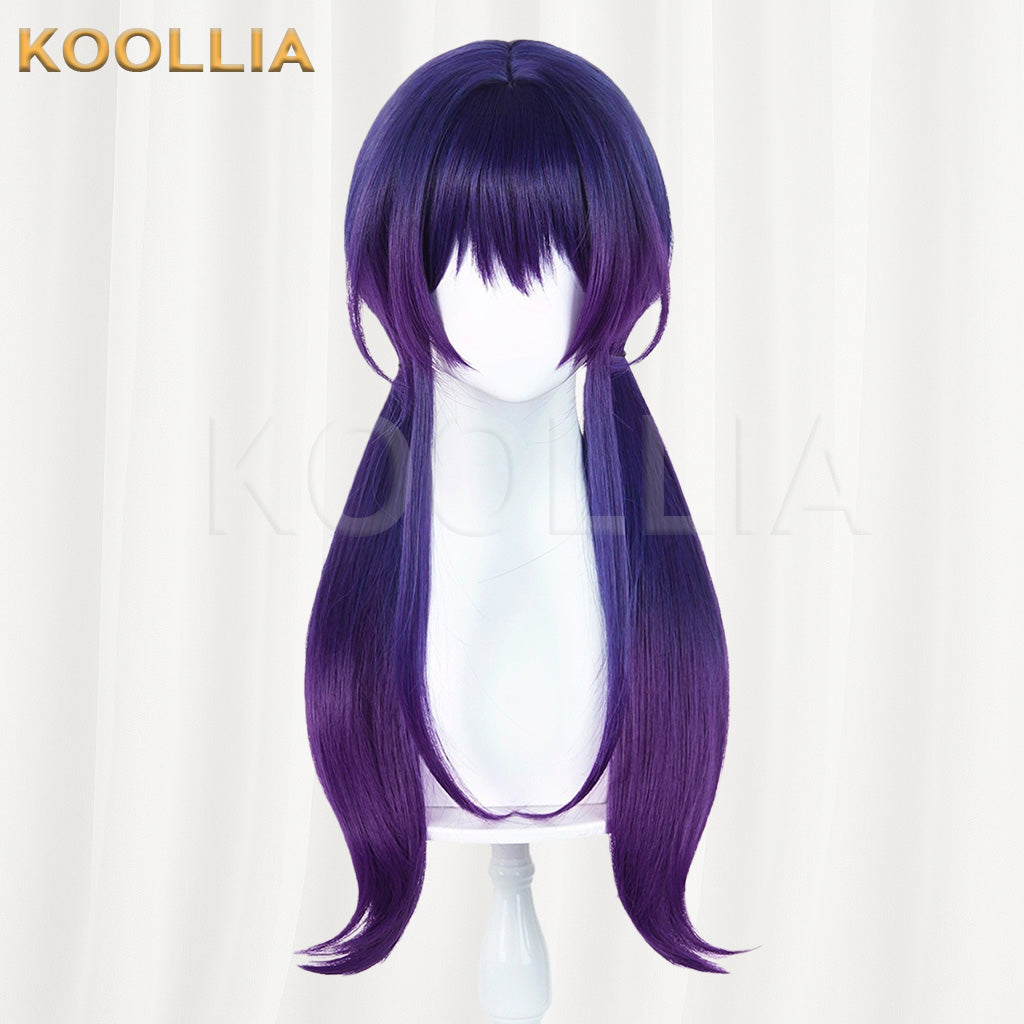 Arknights Chen Blue Gradient Purple Basic Wig