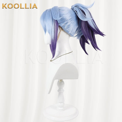 League of Legends Akali Star Guardian Blue Purple Gradient Basic Wig